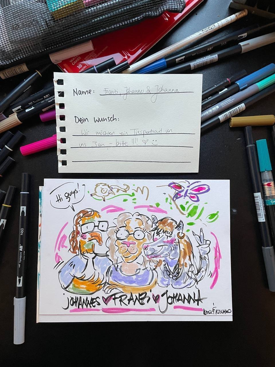 Kreative Zeichnungen vom Malomart